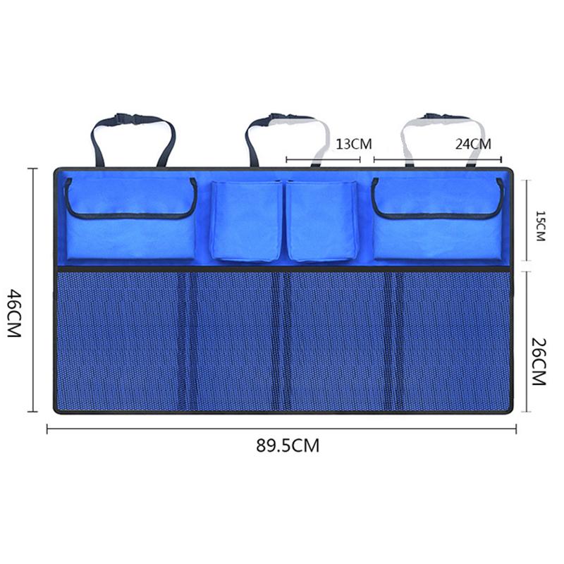 Auto-Kofferraum-Organizer mit großer Kapazität, verstellbare Schnalle, hängende Aufbewahrungstasche für den Rücksitz, faltbare Tasche, universelles SUV-Auto