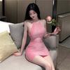 European and American Temperament Imperial Sister Style Sexy Neck Dress Women's Summer New Design Sense Backless and Thin Hip Skirt