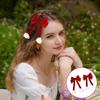 Pompoms Hair Clip for New Year Barrette Sweet Christmas Flat Clip Hairpin Christmas Elegant Hair Clip for Bunches