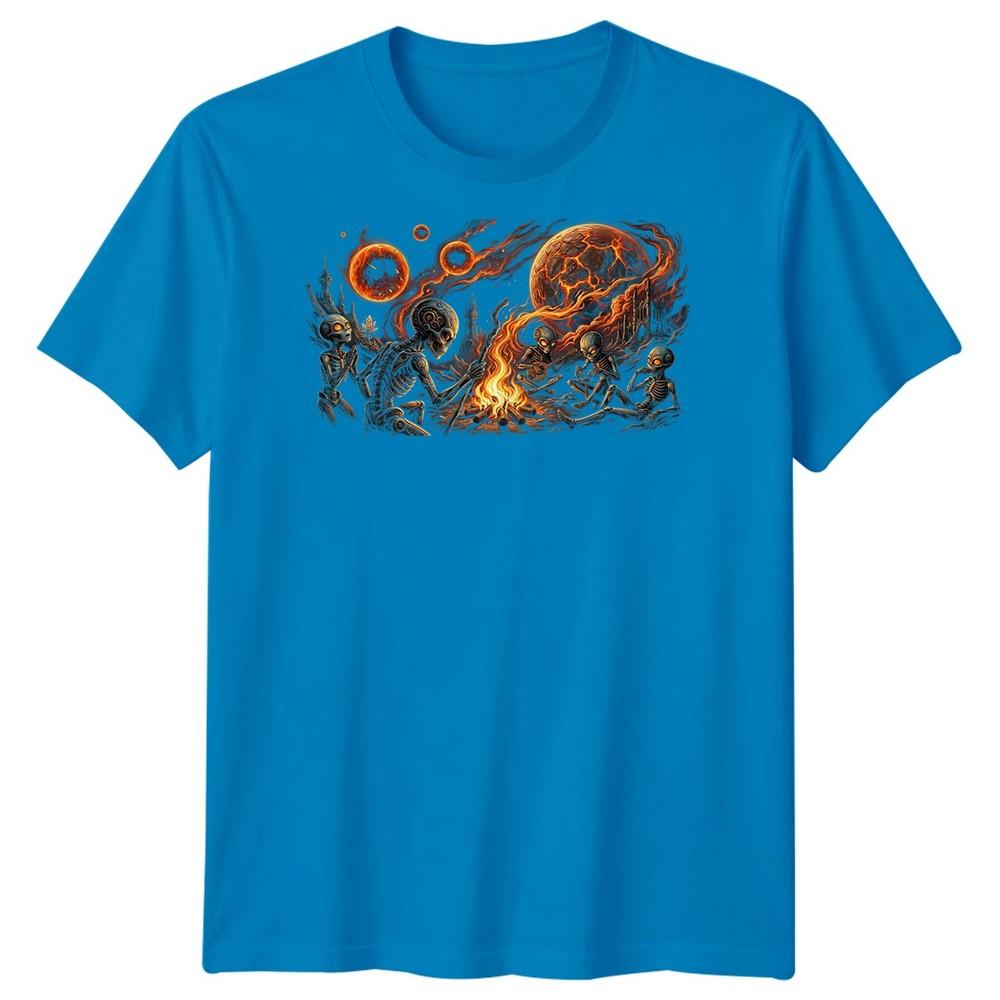 Alien Camping Unisexs T Shirt Ufo Et Adventure Night Area Trip