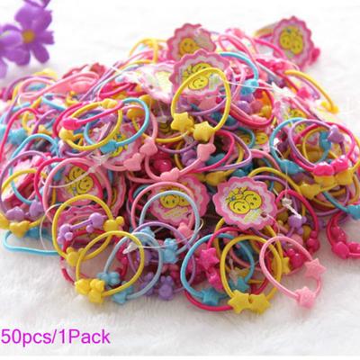 100PCS Cute Small Ring Rubber Bands Kids Elastic Hair Bands Headband Hair Ties