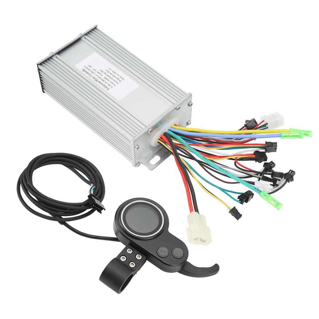 36V 48V 500W Electric Bike Controller Kit with 2 in 1 Round Color LCD Panel Thumb Throttle Conversion Kit