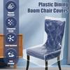 6Pcs Transparent Plastic Chair Cover PVC Waterproof And Dustproof Chair Slipcover Dining Chair Protector for Home Coffee Shop