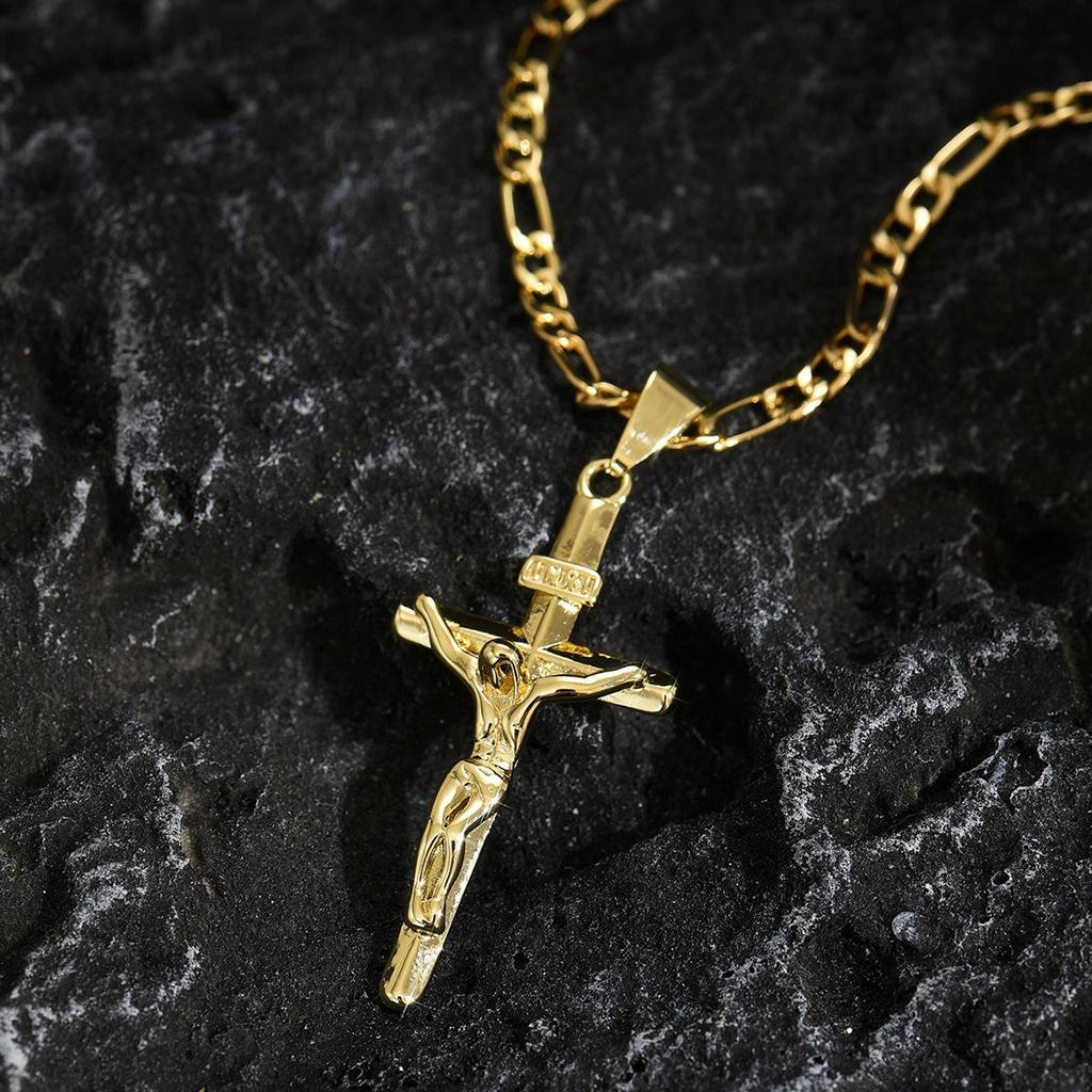 European & American Cross Pendant Men's Necklace - Unisex Style