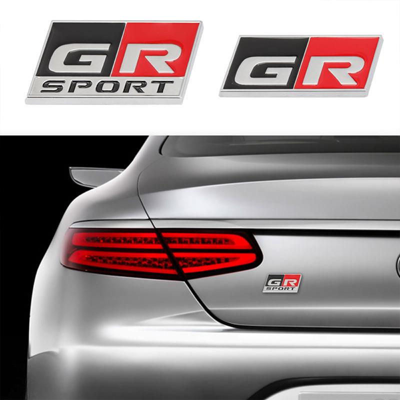 yscr3 3D Metal Car Sticker GR Sport Logo Emblem Badge Decals for Toyota HV YARiS RZ RC RS C-HR Corolla Prius Harrier Camry Tacoma rav4