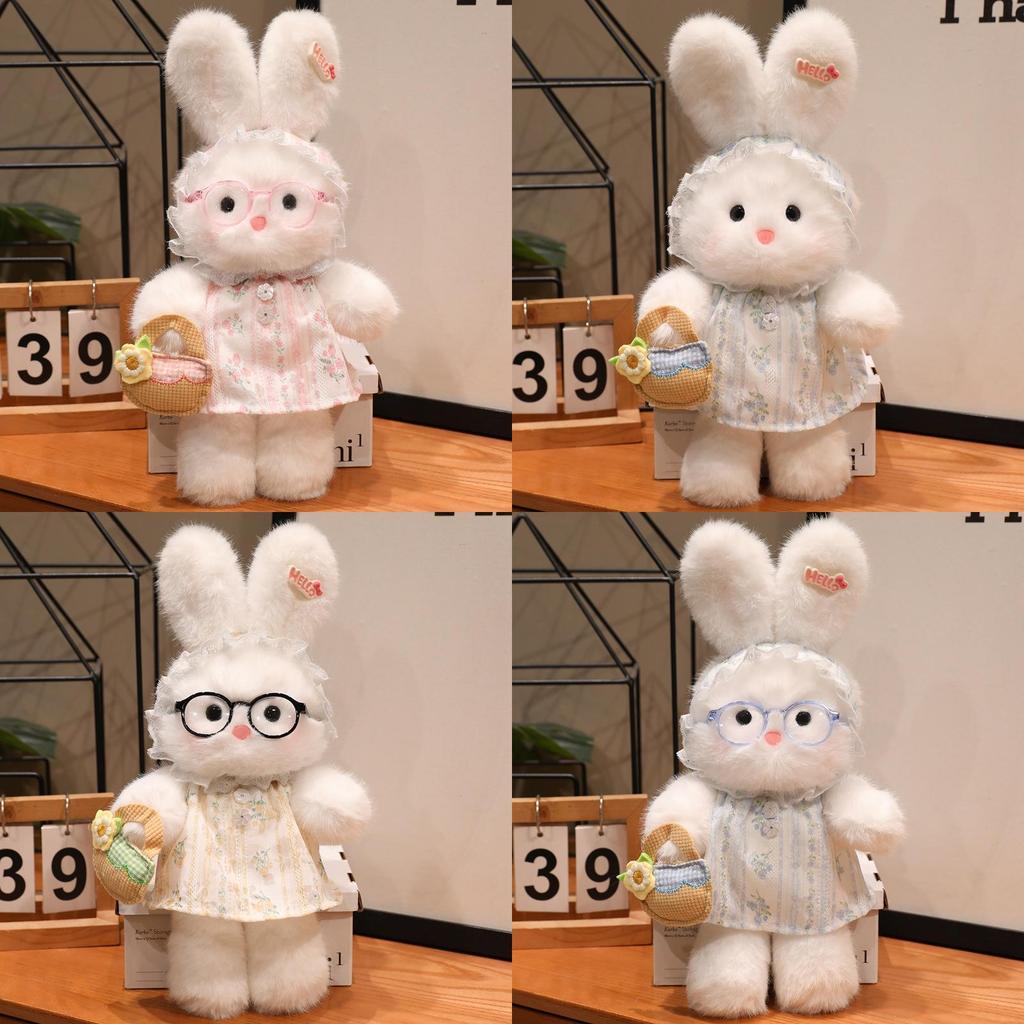 Plush Bunny Toy With Glasses For Children Gift And Comfort
