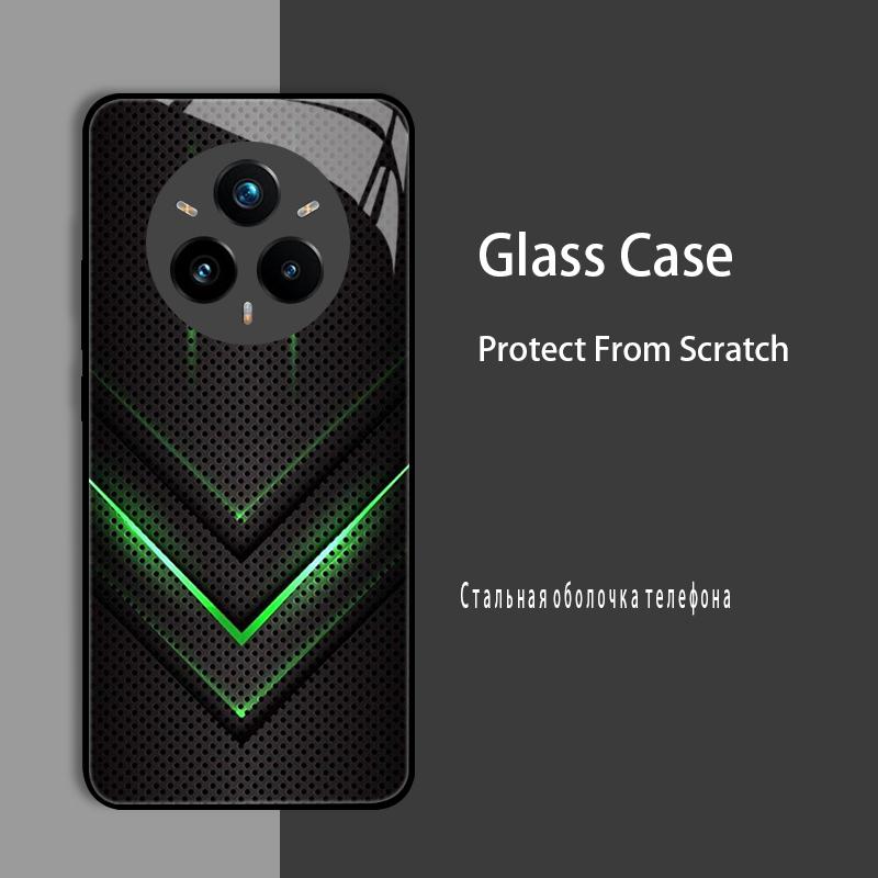 For Realme 14 Pro Plus Case Cover Tempered Glass Case Hard Coque Bumper For Realme 14X 13 Plus 12 Pro Plus GT7 Pro Protect Case