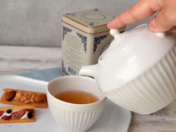 Tableware East Pot, Shinogi Stripe, 400cc, Green, ic-029-04