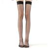 Women Transparent Silky Over Knee Socks Solid Color Sheer Thigh High Stockings