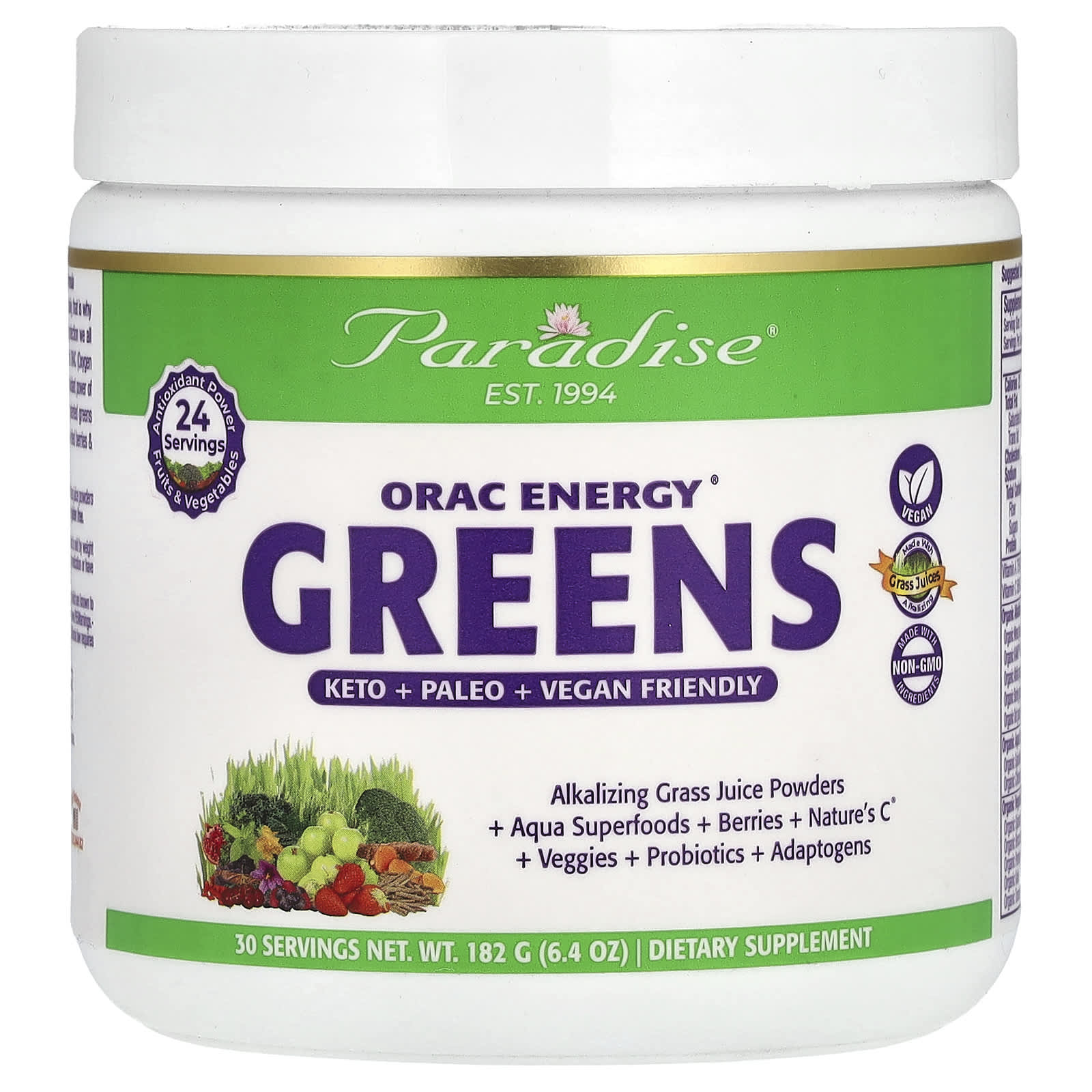 

Orac-Energy Greens, 182G(6.4Oz)