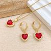 Colored Heart-shaped Zircon Necklace - Elegant and Luxurious Women's Small-Scale Exclusive Collar Chain with Pendant