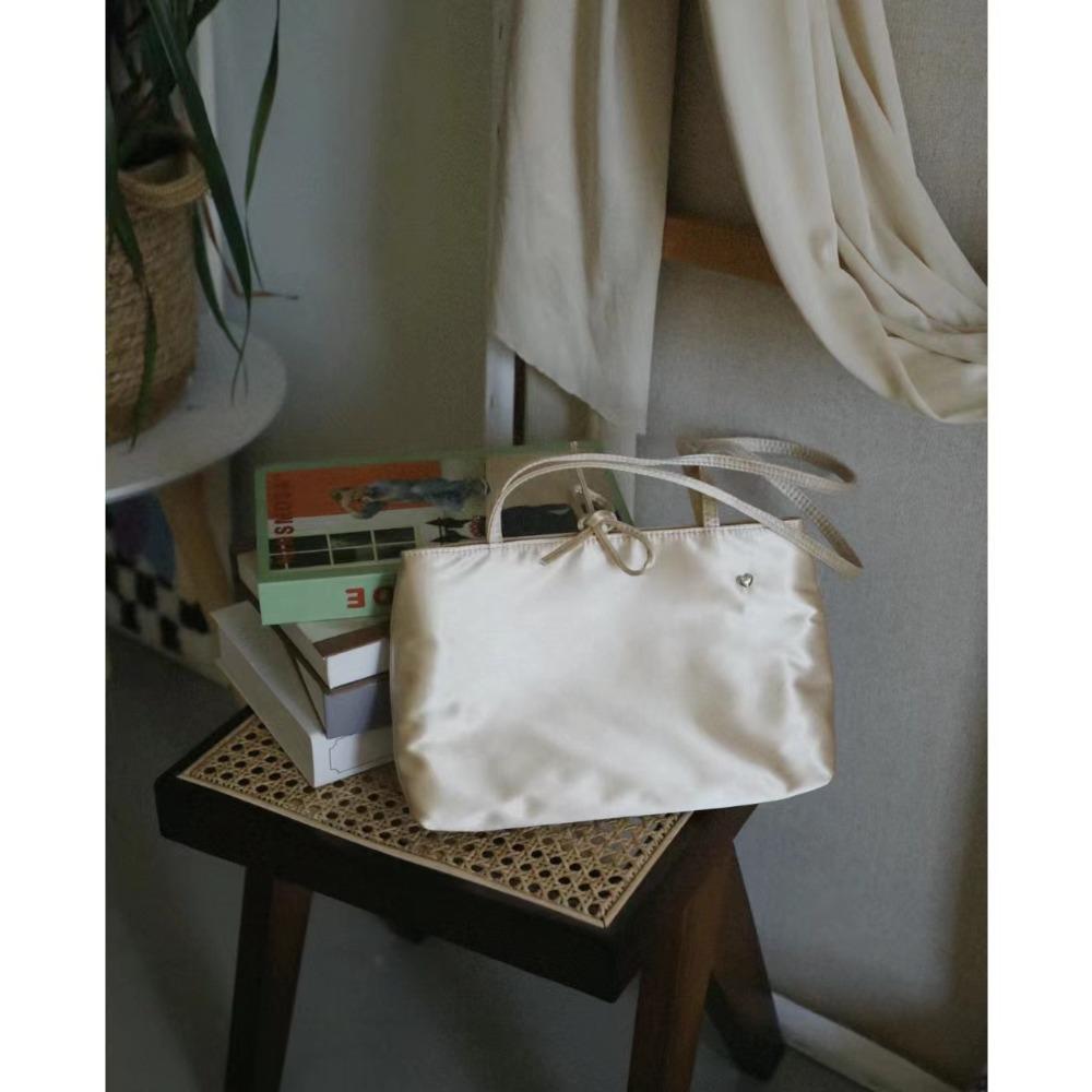 Ballet French Simple Retro Velvet Satin Handheld Small Square Bag Shoulder Underarm Bag