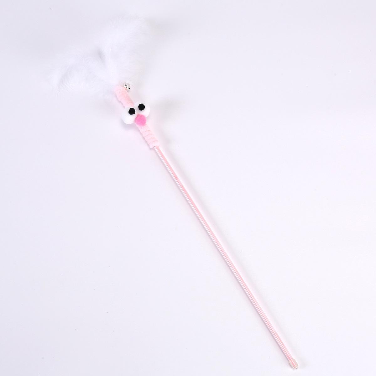Big Eye Feather Bell Cat Teaser Wand Interactive Cat Play Toy