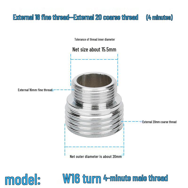 Universal Faucet Adapter: 4-Point Quick Connect for Shower Hose and Washing Machine Inlet