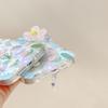 Women Colorful Floral Transparent Anti Drop Silicone Phone Case With Chain For Iphone