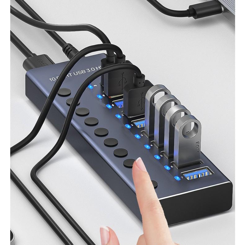USB 3.0 Hub with Switch PD, Fast Charging Docking Station for Apple, iPhone 7, Xiaomi, Huawei.