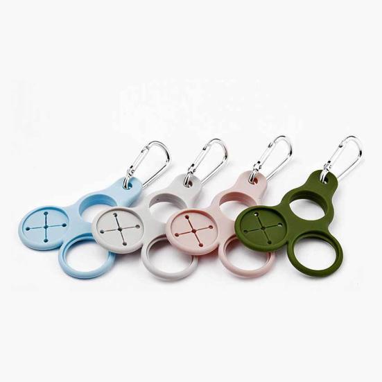 Water Bottle Hanging Buckle Drink Bottle Holder with Carabiner 3 Holes Design Compact Size Portable Silicone Water Bottle Buckle