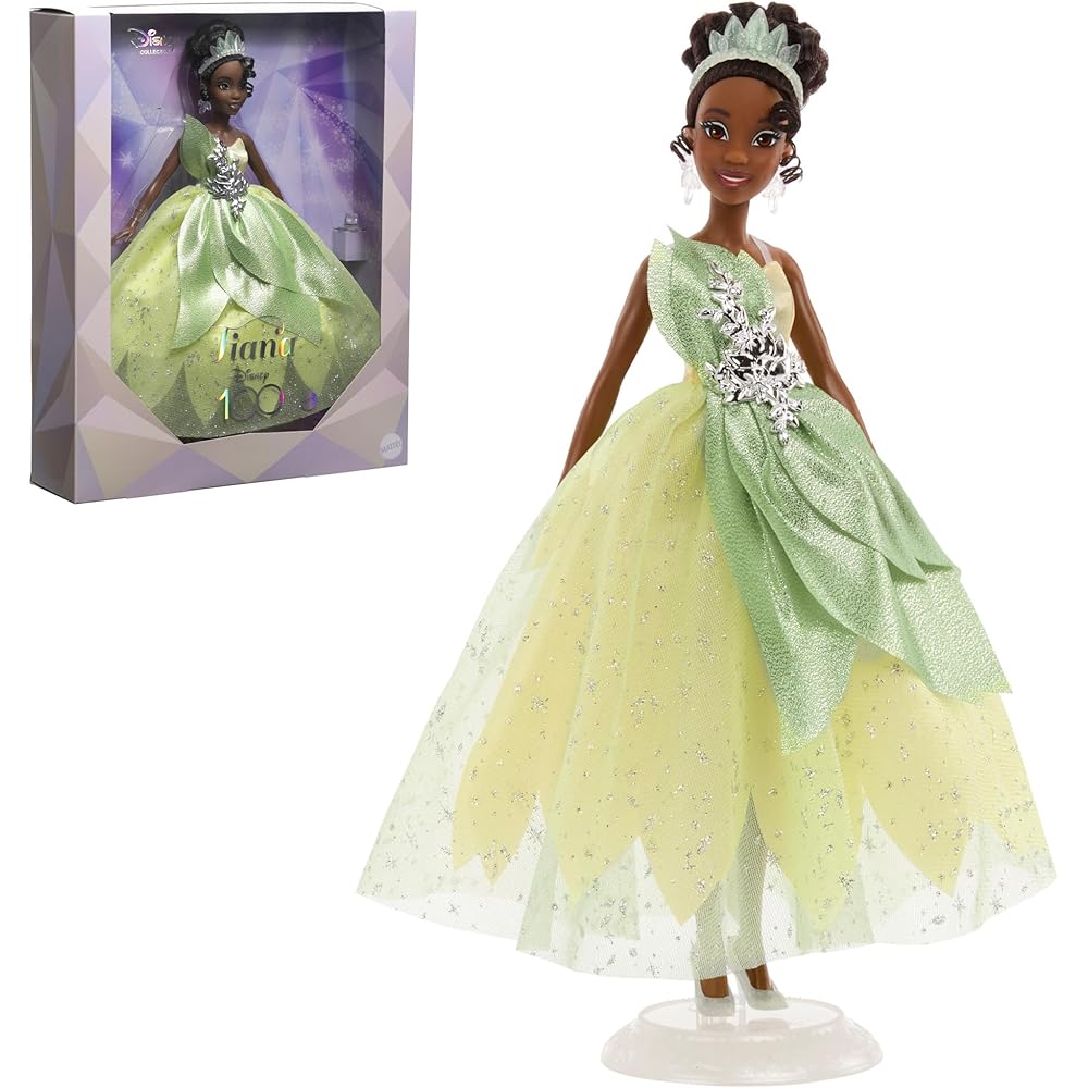 Mattel Disney Princess Tiana Platinum Doll 6 Years and Up 100th Anniversary Celebration