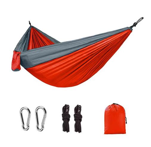 Ultralight 200kg Parachute Nylon Camping Hammock with Straps Quick Dry for Travel Hiking Beach Outdoor Adventure Gear