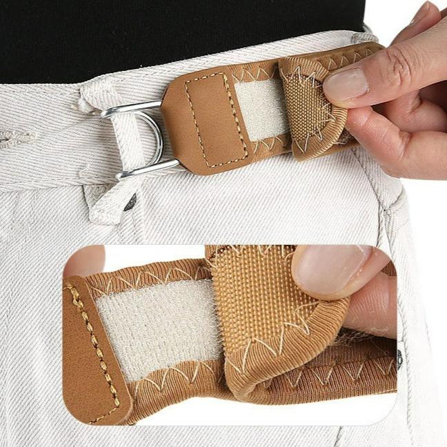 Gancio metallico stringi vita casual e comodo cintura elastica pigra fibbia elastica vita regolabile