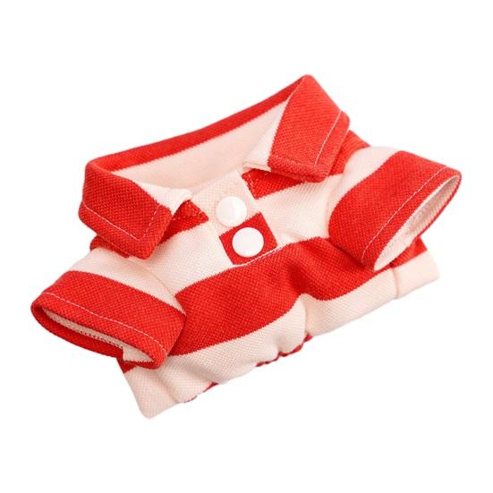 

Рубашка для собак, модная полосатая футболка с лацканами для домашних животных, дышащий удобный пуловер для кошек на двух ногах, товары для домашних животных M красный