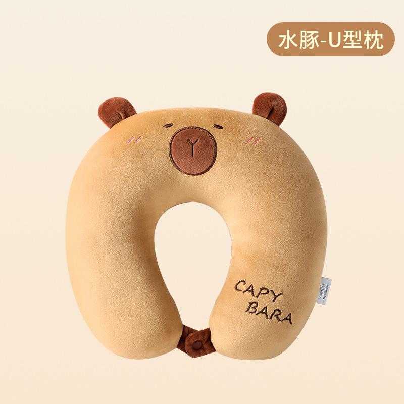 Nap Neck Pillow Travel Portable Neck Pillow Cute Capybara Neck Pillow Airplane Pillow