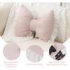 Bow Pillow, Bow Shaped Pillow Decorative, Lace Bowknot Throw Pillow, Lumbar Pillow Cushion for Sofa Couch Bed Living Room Bedroom Car Home Decoration