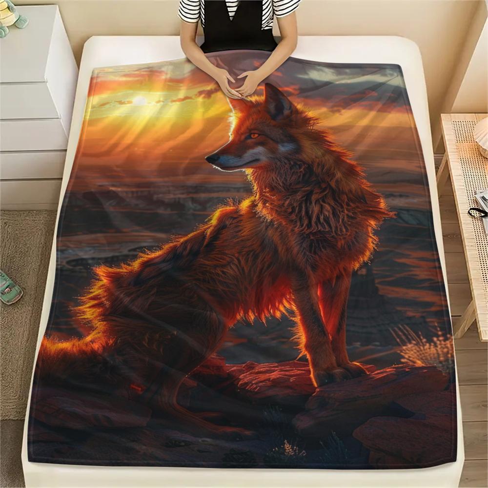 

1 шт. Фланелева ковдра з мультяшним принтом, Висока якість, Зручна для всіх сезонів, Декор для дому, Тепло та затишок, Ідеальний подарунок на Різдво, День народження 80cm x 120cm