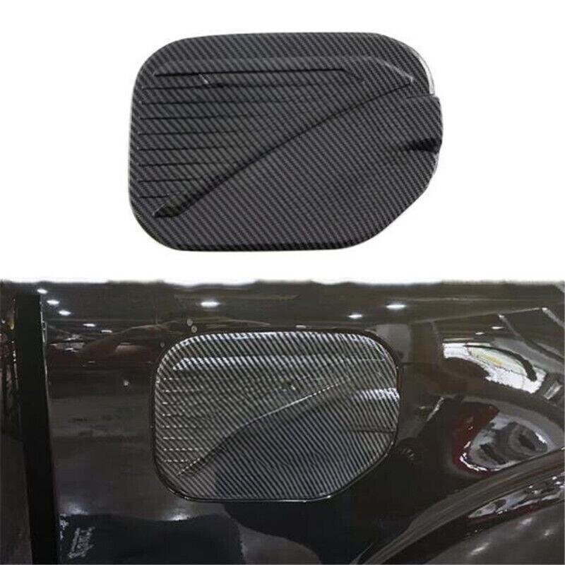 For Ford F-150 F150 2021 2022 2023 Carbon Fiber Oil Fuel Tank Gas Cap Cover Trim