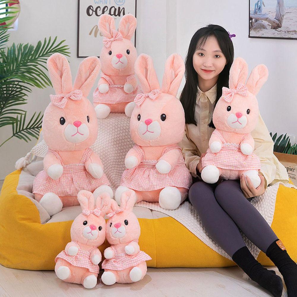 

Fluffy Rabbit Plush Toys PP Cotton Rabbit Stuffed Toy Cute Pink Rabbit Plush Doll Children Girl 25cm