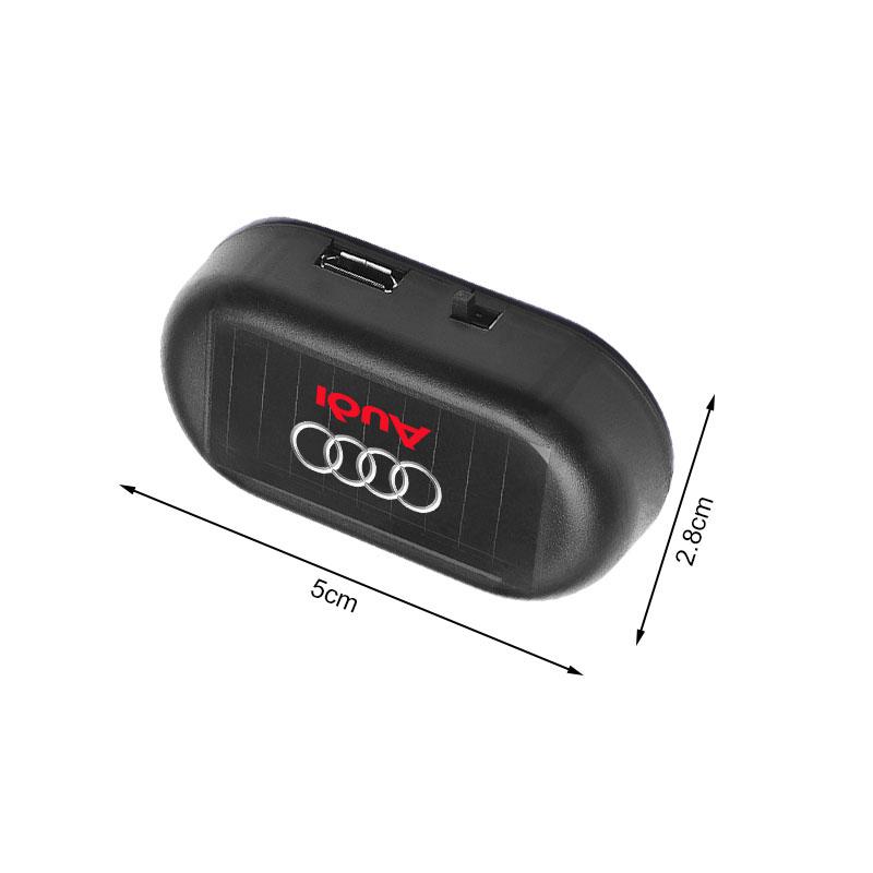 GR Gazoo Racing Car Solar Powered Wireless Anti-Theft Caution Lamp LED Flashing Light For Audi C7 C6 C5 B5 B6 B7 B8 B9 D3 Q3 Q5 Q7 TT A1 A3 A4 A5