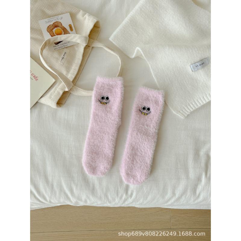 Ladies Autumn and Winter Thickened Warm Soft Breathable Floor Socks