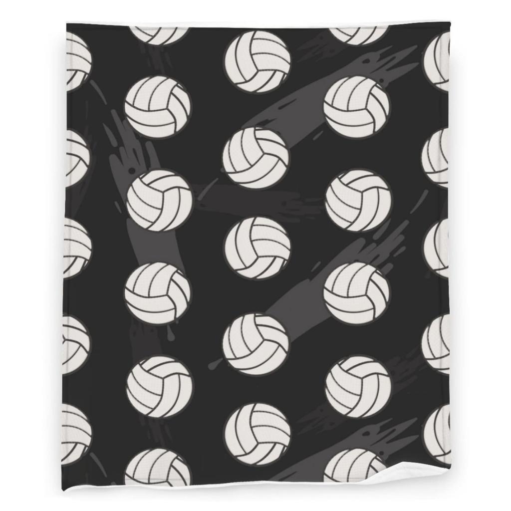 Volleyball Print Flannel Blanket Bedspread Nap Blanket Sports Theme Blanket