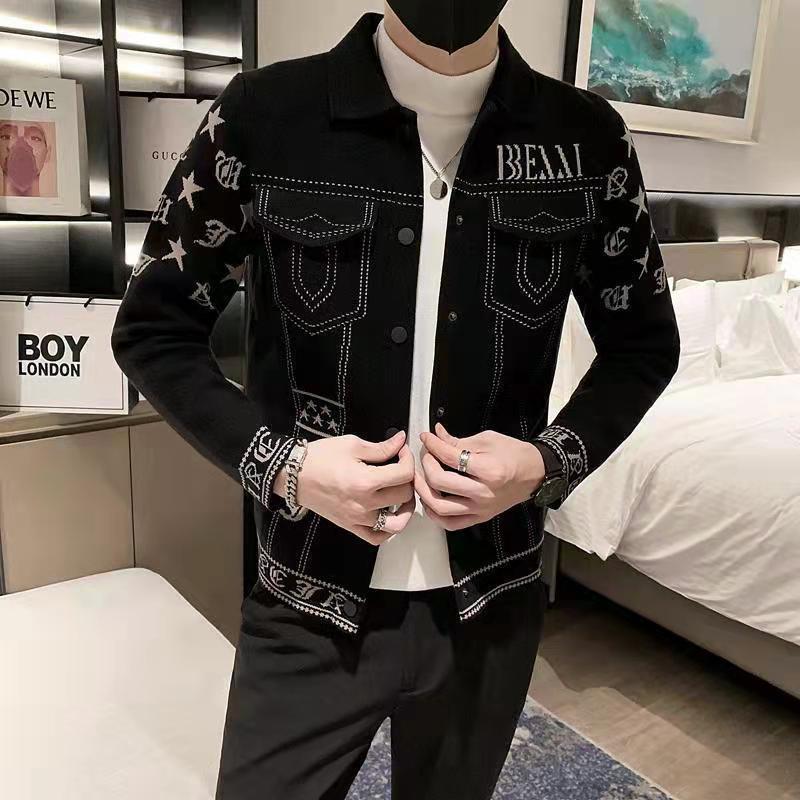 European Lapel Men's Jacket: Trendy Autumn/Winter Casual Outerwear