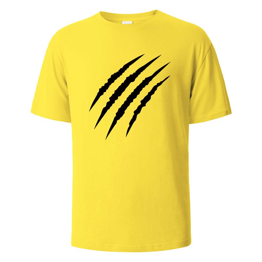 Claw Marks Simplicity Graphic TShirts Summer Breathable Comfortable Pure Cotton Tops For Men Women Oneck Oversize Men Clothing