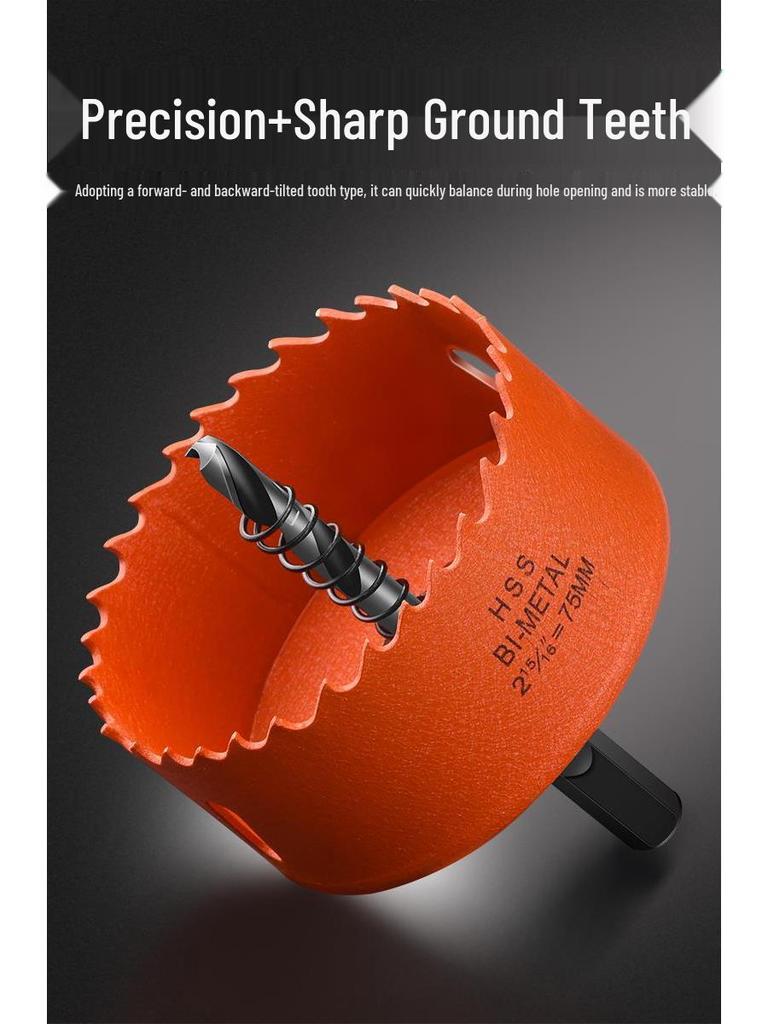 High-Quality 75mm Wood & Plasterboard Hole Saw Drill Bit for Downlights