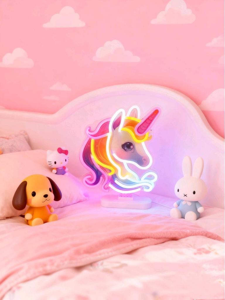 Creative Unicorn LED Neon Night Light - Perfect for Bedroom Ambiance