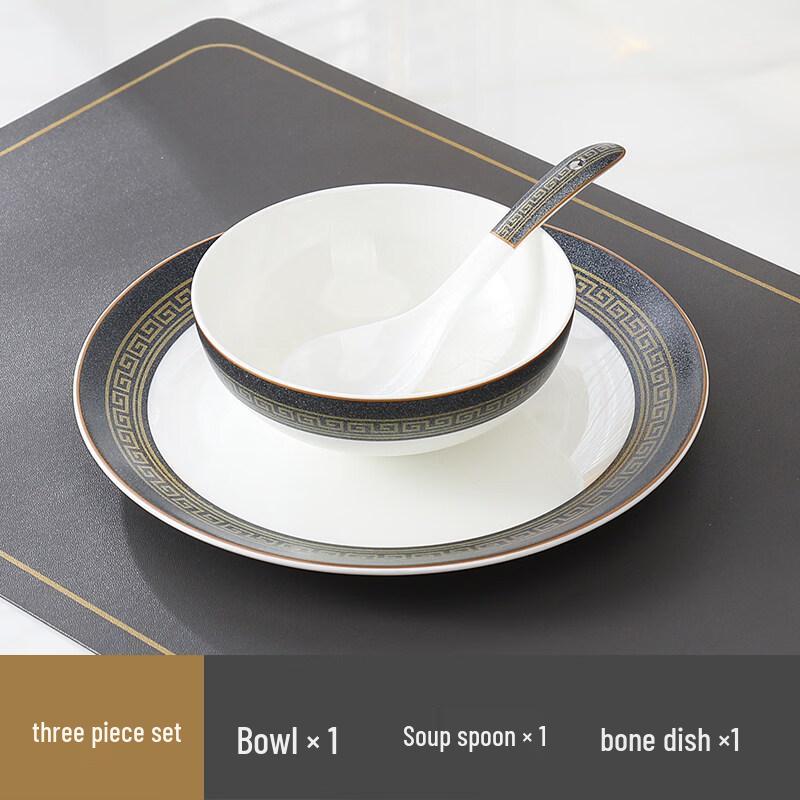 

Luxury Chinese Style Matte Bone China Dinnerware Set