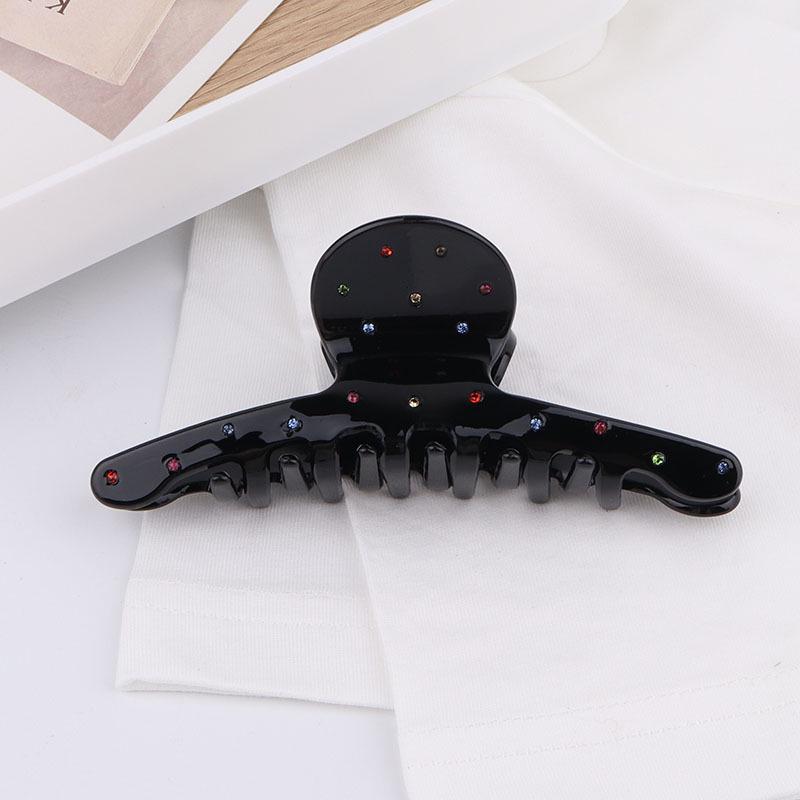 Grampo de Garra para Cabelo de Acetato com Diamante Colorido de Alta Qualidade Coreano 2024 - Grampo Versátil e Elegante para Mulheres