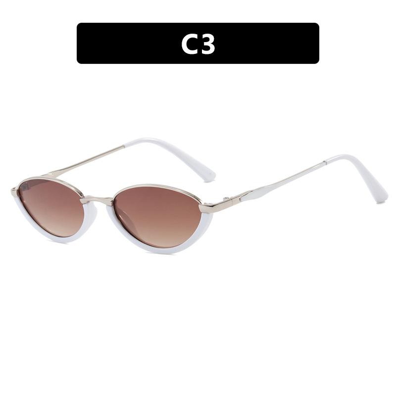 JYL Cat Eye Alloy Sunglasses Women Small Frame Vintage Metal / 33113
