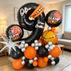 59pcs Explosion Star Basketball Balloon Set 32 Inch Black Number 1-9 Birthday Balloon Sports Theme Party Atmosphere Decoration