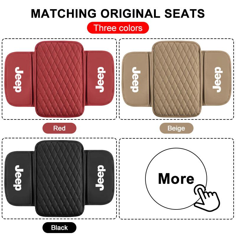 1 Stück Leder Auto Mittelkonsole Auto Armlehnenkissen mit Stauraum Autostyling Für Jeep Renegade Wrangler Grand Cherokee Compass Patriot Commander Willys