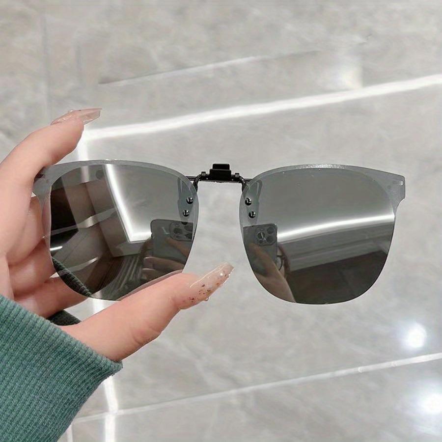 Polarized Unisex Clip on Flip up Sunglasses over Prescription and Reading Glasses Frames