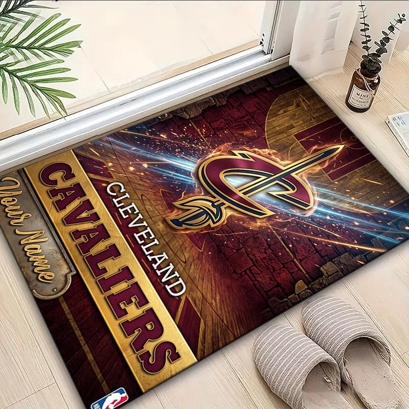 Custom Name Rug Cleveland Cavaliers Logo Area Rug Suitable for Indoor And Outdoor,Carpets for Homes, Offices,Living Rooms,Home Decor,Christmas Gift