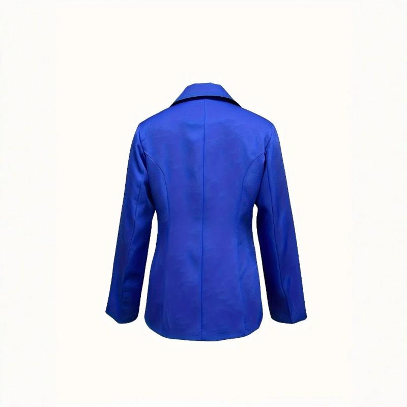 Womens Slim Fit Solid Color Long Sleeve Single Button Blazer Office Wear Business Casual Jacket