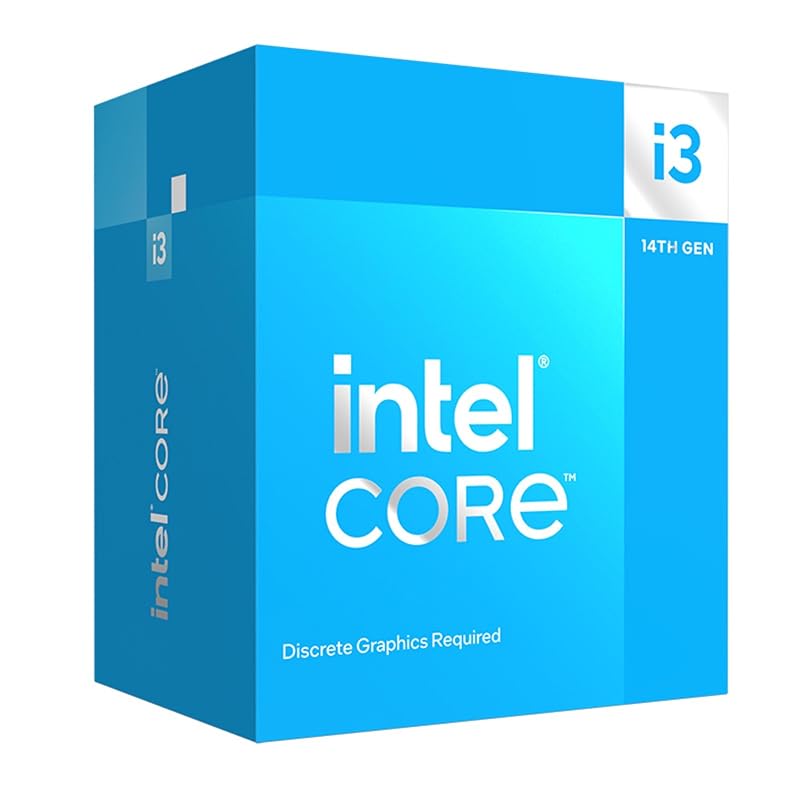 

Intel Core i3-14100F desktop processor 4 cores (4 P core + 0 E-core) up to 4.7 GHz.