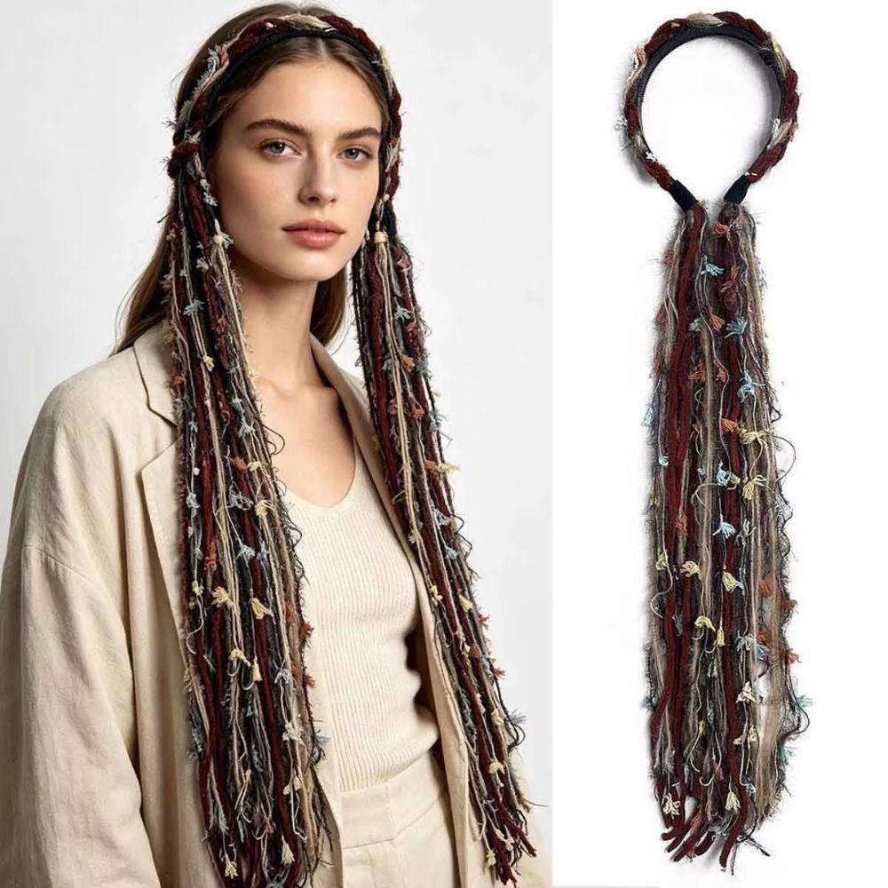 with Pendant Vintage Hair Hoop Elegant Headwear Boho Colored Rope Headband Daily Wear