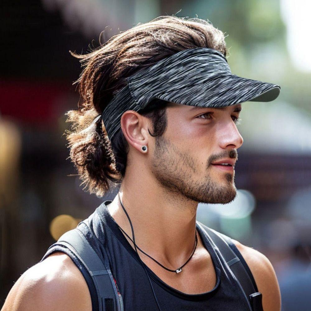 Breathable Empty Top Hat Quick Drying Sports Hat Hiking Golf Topless Visor Cap  Tennis Beach