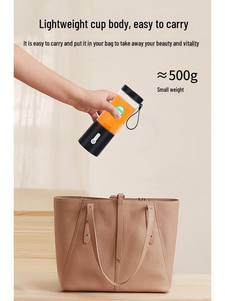 Rechargeable Portable Electric Juicer: Multifunctional Blender Cup with Ice-Crushing Capability