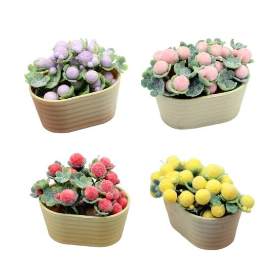 Dollhouse Bonsai Miniature Resin Bonsai Realistic Potted Plant Model Ornament Dollhouse Decoration